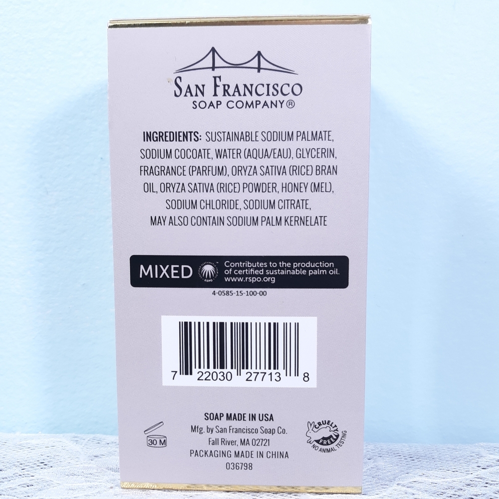 Spa Bundle San Francisco Soap Company Glycerin Black Rice White Bath Bar Set Lot - Picture 5 of 11